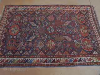 3.10 SW Persian Khamseh rug 
19th century 
needs cleaning selling as found                     