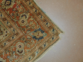 2'7''x4' Silk Heriz Fragment 
19th century                           