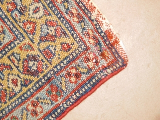 Central Persian saddle 30''x40''
superb condition 
re woven corner about 1'' square
                      