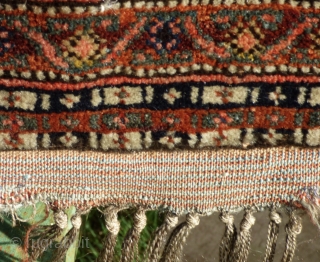 Khamseh carpet, end of the 19th century. Lovely palette of natural colours. Sides and full Kilim ends original. Minor wear in places, one area of minor localised moth damage, no structural damage.  ...