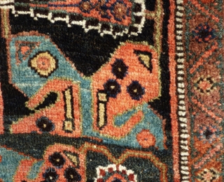 Khamseh carpet, end of the 19th century. Lovely palette of natural colours. Sides and full Kilim ends original. Minor wear in places, one area of minor localised moth damage, no structural damage.  ...