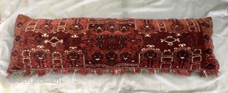 Antique Central Asian Turkmen Torba, wool, full pile. Good condition. No backing. Size: 60 inches or 1.5m long.               