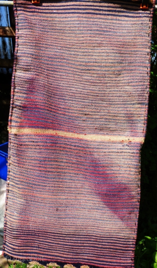 Complete Luri-Bakhtiari khorjin in very good condition, complete with plain-weave back in narrow horizonal bands of colour - see photos. Size: 42 inches x 21 inches 107cm x 53cm

Shipping is included in  ...