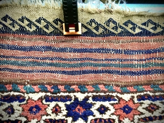 Old Baluch rug, possibly Khorasan. Lovely palette of natural colours including vivid greens and blues. Wonderfully soft wool and original sides and ends. Minor re-piling and repairs in one or two small  ...