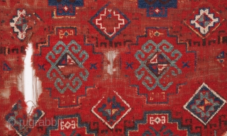 East Anatolian Rug Fragment-3'5"x4'0"/105x120 cm                            