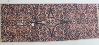 Indonesia balinese textile geringsing wayang kebo. Bali island. 19th century. Size: 215cm x 50cm. conditions: there is some holes (please see on the picture). free from any repair.     