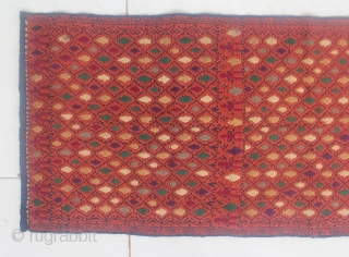 19th Century textile, OSAP cloth from sasak people, Lombok, Indonesia. Size: 92cm x 35cm. Good conditions.                 