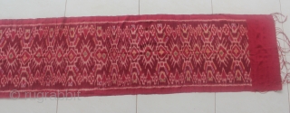 19th Century textile, ENDEK ceremonial kemben from Bali, Indonesia. Silk. Size: 281cm x 42cm. Condition: there has some holes has been repaired.           