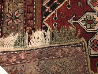 A karabakh .

some crude repairs to the fringes ,but still good carpet to be used

 265X145 cm 

available in London             