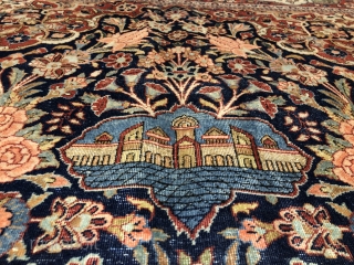 Pretty kashan with silk highlights,some low pile in places .210X135 CM 

.available in London                   