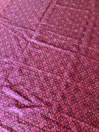 Antique Cambodian Silk Ikat Samphot. Lovely piece with star design dating to the 1st quarter of the 20th century. Lovely colours and condition. See images. 200x83 c.      