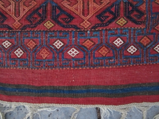 Mid-19th Century Döşemealtı zili (Antalya) Anatolian, Turkish utilitarian flat weave. All natural vegetable and root colors... a very good piece!  Excellent original condition.  Size: 155 inches long x 55 inches  ...