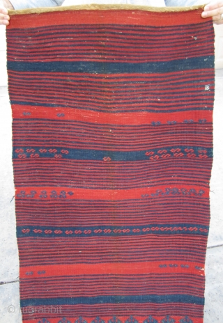 19th Century West Anatolian Yüncü Çuval bag utilitarian kilim... a rare and interesting piece. All natural organic dyes. Good condition considering its age. A few small holes / wear (no repairs). Contact  ...