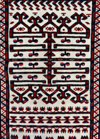 Very attractive Turkmen Tekke Tent band fragment ca.1850 in very good state of preservation. It comes from important German collection of Turkmen rugs. The weave is clean with no holes or repairs.
The  ...