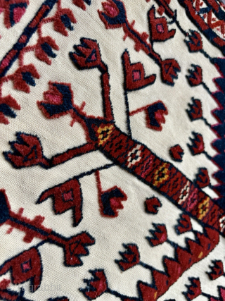 Very attractive Turkmen Tekke Tent band fragment ca.1850 in very good state of preservation. It comes from important German collection of Turkmen rugs. The weave is clean with no holes or repairs.
The  ...