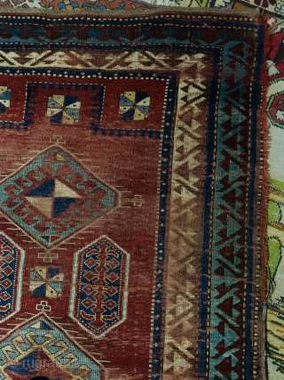 c1880s Kazak / Borjalou prayer…..approx. 3.10 x 5…..checks drawn on U.S. banks preferred….

Thanks to RR for providing this site…

I hope to get better/ outside photos up soon…..Thanks very much, Ed Briggs  