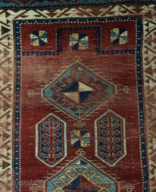 c1880s Kazak / Borjalou prayer…..approx. 3.10 x 5…..checks drawn on U.S. banks preferred….

Thanks to RR for providing this site…

I hope to get better/ outside photos up soon…..Thanks very much, Ed Briggs  