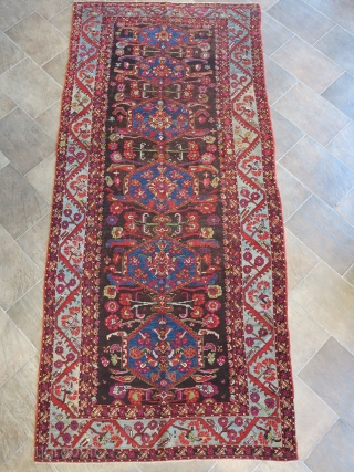 Antique Turkish Kula, rare size, sigle wefted. Very good condition, beautiful colors. size is cm 330x150                 