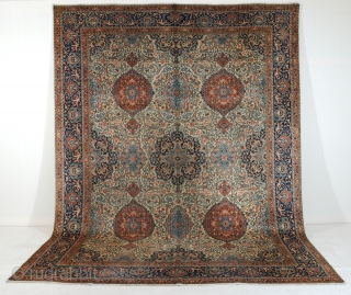 Tabriz, cm 375x280. low pile but lovely decorative piece.                        