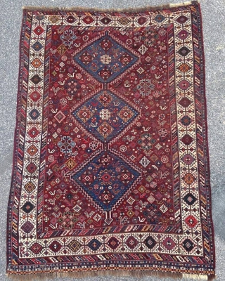Qashqai Shekarlu cm 240x160. low pile areas, some old repair but always great piece.                   