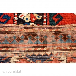 Antique Kazak with beautiful colors. Soft, clean and in very good condition. 232 x 154 (7.7" x 5")               