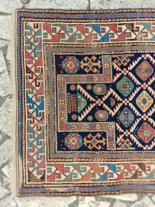 Antique Shirvan Akstafa Prayer Rug. cm 187x90 

-1870/1880 with old repairs and corroded areas. Very nice example.

Other images available              