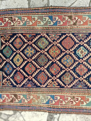 Antique Shirvan Akstafa Prayer Rug. cm 187x90 

-1870/1880 with old repairs and corroded areas. Very nice example.

Other images available              