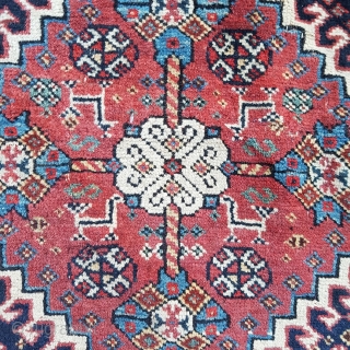 Qashqai khorjin complete. fine weaved kilim and sumakh; soft colors, crisp design. some little spots without pile.
                