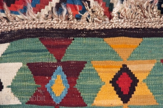 Amazing Antique Shirvan Kilim. Wonderful graphic design. cm 320x177/ 10,6"x5,9". need some little repair. Great piece. Top colors. for other images please ask          