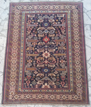 Shirvan Perpedil,Dated 1890 or 1896 ca. Perfect condition. Wool on wool, Natural Dyes, very very fine!!! some pics are with natural light of the morning shooted with a smartphone. The first pic  ...