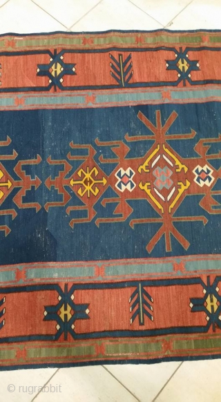 Avar Daghestan Kilim early XX century. size is cm 290x143 / 9,6"x4,8"
Chemical yellow but also nice other colors. Good condition and good collectible piece. affordable!
        