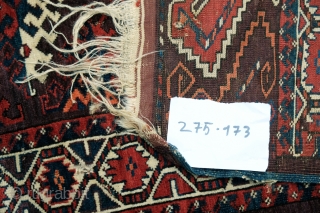 Ealry XX cent. Yomud Dyrnak gul 275x183.
Some little issues. Professionally washed and very soft wool.
For other pictures please ask              