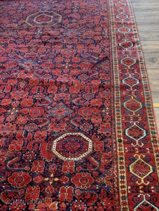 
Magnificent example of Beshir main carpet from the 19th to early 20th century.

Vivid colors and very elegant. Professionally washed.

Large format, rare and in excellent general condition.

For other images, please do not hesitate  ...