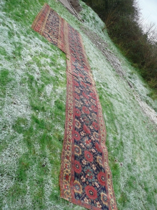 Two 19th century North West Persian runner fragments. These two beautiful pieces could work as one carpet, giving a size of approx' 12' x 8'.4". Or alternatively there is approx' 24' x  ...