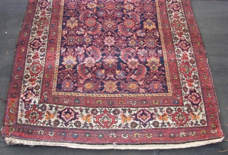 Kurdish runner,wool on cotton  old ,ca.545 cm. x 108 cm. Heavy and massive.     Condition,b good pile, as on pics. Orange and yellow are o.k. So are the  ...