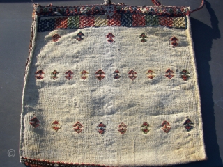 South Persian Tribal, ( Sirjan, Afshar/Bachtiar )Single Khorjin/Bag 65 x 55 cm.  Around 1900, wool/cotton. Good overall condition. Nat col. Needs a bath. Listening ; "Missy Elliott - The Rain [Supa  ...