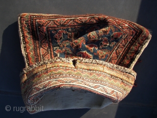 South Persian Tribal, ( Sirjan, Afshar/Bachtiar )Single Khorjin/Bag 65 x 55 cm.  Around 1900, wool/cotton. Good overall condition. Nat col. Needs a bath. Listening ; "Missy Elliott - The Rain [Supa  ...