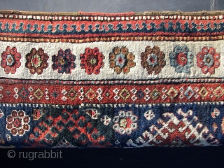 Borchali, 19th.C.  With exuberant colors, all natural. Condition B\C .Wool on wool .And a raw White. Ca. 310 x 110 cm. Some old repairs in the field.,cleaned and washed. A main  ...