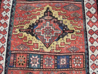 And in this corner, a big all natural coloured meaty piled, first halved 20th.C. Kurd from Quchan, measuring a staggering 155 x 285 cm. a little dusty, all wool, no losses..  