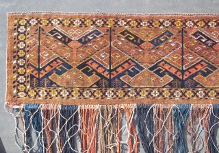 Ersari - Beshir panel.  Wool on wool,good overall condition,old, ca. 40 cm x 148 cm.                 