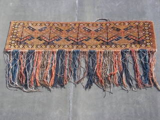 Ersari - Beshir panel.  Wool on wool,good overall condition,old, ca. 40 cm x 148 cm.                 