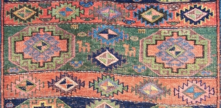 A  Kurdish  village ( not county ) , all woolen  and  all natural coloured , with long necked  beasts  infested rug.( ca 310 x 135 cm.  ...