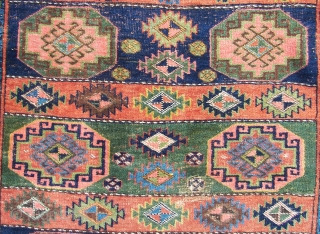 A  Kurdish  village ( not county ) , all woolen  and  all natural coloured , with long necked  beasts  infested rug.( ca 310 x 135 cm.  ...