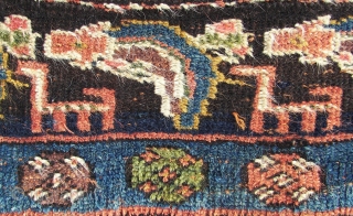 A  Kurdish  village ( not county ) , all woolen  and  all natural coloured , with long necked  beasts  infested rug.( ca 310 x 135 cm.  ...
