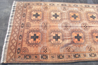 Afghan, Beluch ? Not sure . Wool on wool Very fine/soft wool. Good condition. Nice composition. Ca. 225 cm. x 125 cm. Listening ; ...