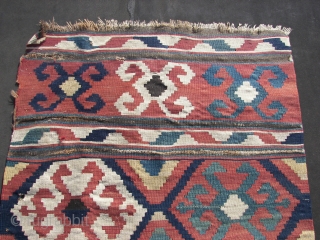 Shasavan, kilim,  wool on wool.  Ca, 202 cm. x 101 cm.                    