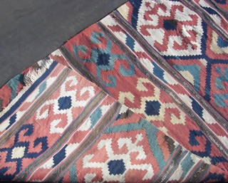 Shasavan, kilim,  wool on wool.  Ca, 202 cm. x 101 cm.                    