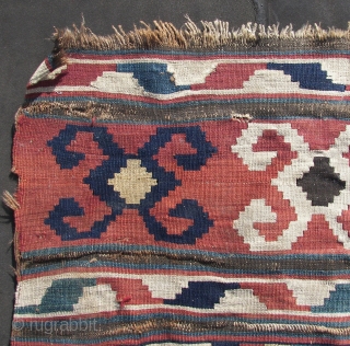 Shasavan, kilim,  wool on wool.  Ca, 202 cm. x 101 cm.                    
