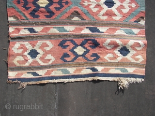 Shasavan, kilim,  wool on wool.  Ca, 202 cm. x 101 cm.                    