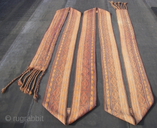 Afghan - Turkoman tentband ca. 1465 cm. x 26 cm. Wool on wool . Kilim flatweave, old.                